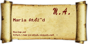 Maria Atád névjegykártya